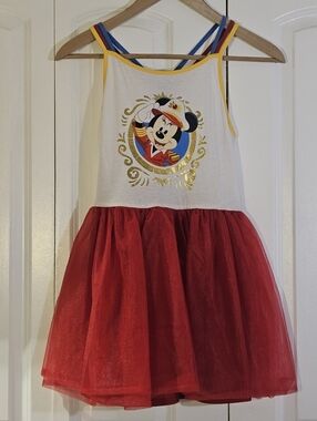Disney Cruise Line Girls Dress XL Captain Minnie Wish Vacation Resort EUC